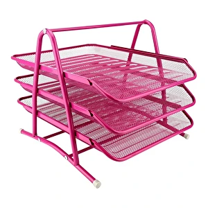 Zestaw półek 3 szt siatka różowy