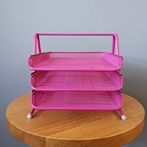 Zestaw półek 3 szt siatka różowy