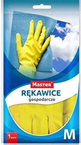 Rękawice gospodarcze gumowe Master M żółte