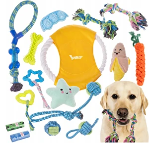 Zestaw zabawek dla psa 16w1 szarpak dla psa sznur gryzak