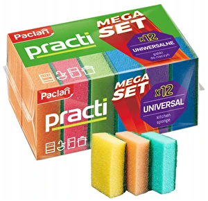 Zmywak kuchenny gąbka do naczyń czyścik gąbki PACLAN Mega Set 12 sztuk