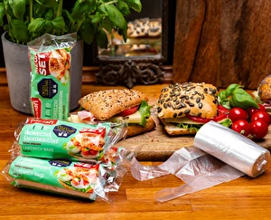 Woreczki śniadaniowe łatwo wiązane Paclan do kanapek żywności Set 120szt