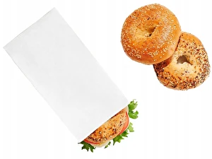 Torebki śniadaniowe Paclan 18 x 24,5 cm białe 50 sztuk