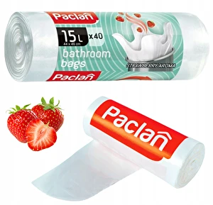 Worki na śmieci łazienkowe Paclan 15L 40 sztuk Białe
