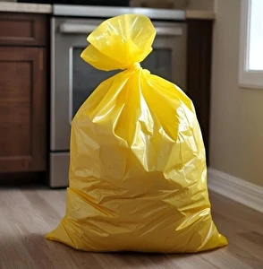 Worki na śmieci 120L 10 szt Paclan Do segregacji plastiku metali Żółte