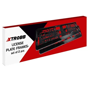 Ramka do tablicy rejestracyjnej uniwersalna 2 szt. Czarna 22028