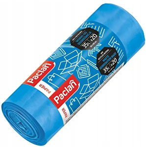 Worki na śmieci 35L 20szt niebieskie Paclan do segregacji papieru