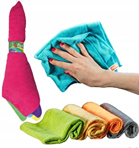 Paclan Ścierki uniwersalne z mikrofibry 36x36 cm mix kolor 5 szt.