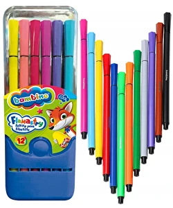 Flamastry Bambino 12 kol w plastikowym etui