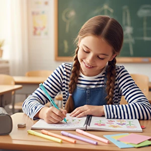 Cienkopisy 6 kolorów Kotki Kidea