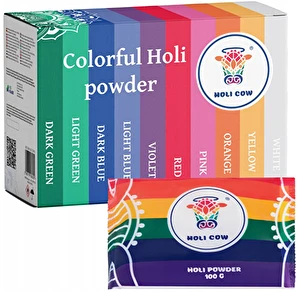 Proszek Holi Kolorowy Spieralny Festiwal Kolorów Pudel Zestaw 10 szt.