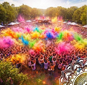 Proszek Holi Kolorowy Spieralny Festiwal Kolorów Pudel Zestaw 10 szt.