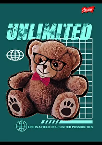 Zeszyt A5 60k kratka UNLIMITED BEAR  Unipap