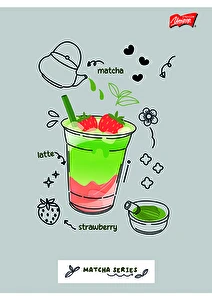 Zeszyt do nauki pisania A4 32k linia 2 kol Matcha Mood Unipap