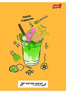 Zeszyt do nauki pisania A4 32k linia 2 kol Matcha Mood Unipap