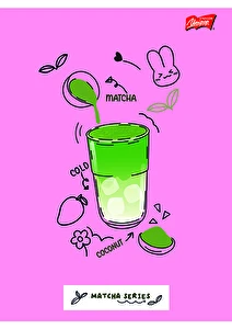 Zeszyt do nauki pisania A4 32k linia 2 kol Matcha Mood Unipap