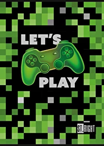 Zeszyt do nauki pisania A4 32k linia 2 kolor Game Zone dla chłopca