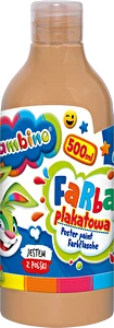 Farba plakatowa szkolna Bambino 500 ml CIELISTA w butelce