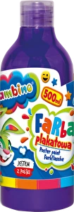 Farba plakatowa szkolna Bambino 500 ml FIOLETOWA w butelce