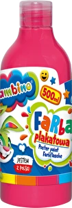 Farba plakatowa szkolna Bambino 500 ml RÓŻOWA w butelce