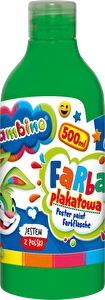 Farba plakatowa szkolna Bambino 500 ml ZIELONA w butelce