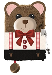 Pamiętnik z kłódką 3D Włochacz A5 96k Teddy Bear