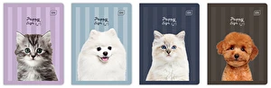 Zeszyt A5 16k 3 linia kolor Interdruk Puppy Sing