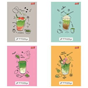 Zeszyt  A5 32k linia 2 kolor Matcha Series Unipap