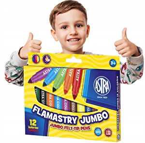 Flamastry Jumbo 12 kolorów Astra