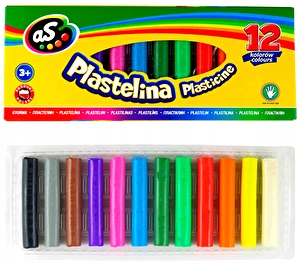 Plastelina szkolna AS 12 kolorów