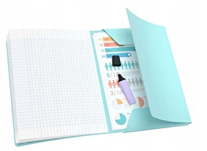 Zeszyt w kratkę A4 Oxford 3w1 Easybook Pastel 60 kartek z z teczą