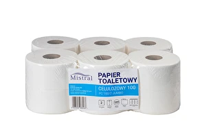 Papier toaletowy celulozowy JUMBO 2w 12 rolek MIS biały