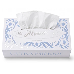 Chusteczki higieniczne w pudełku bezzapachowe Almusso 2 warstwowe 120 sztuk
