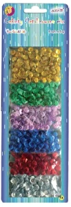 Cekiny metalizowane ozdobne (mix 6 kolorów x 5g)