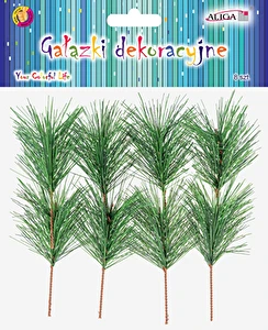 Gałązka dekoracyjna sosna 11 cm 8 sztuk