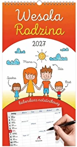Kalendarz ścienny 2027 Wesoła Rodzina Organizer dla całej Rodziny