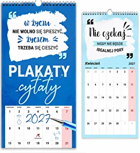 Kalendarz ścienny 2027 notatnikowy Plakaty Cytaty ArtSezon