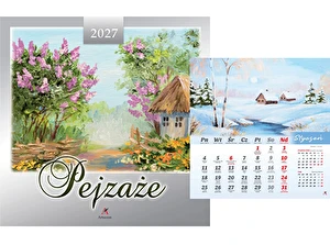 Kalendarz 2027 wieloplanszowy 33x33cm Pejzaże ArtSezon